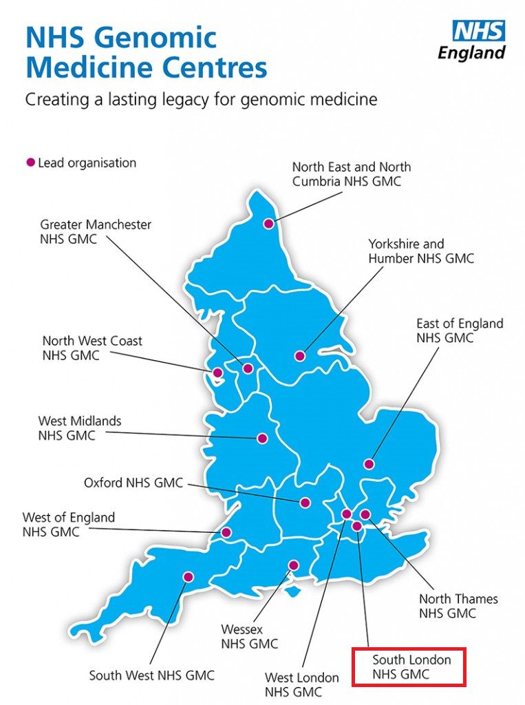 Genomic Medicine Centres Map